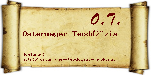 Ostermayer Teodózia névjegykártya